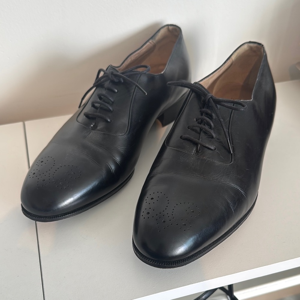 Bally Black Leather Loafers Flats
